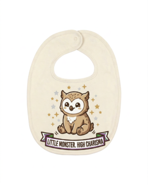 Little Monster. High Charisma Baby Bib